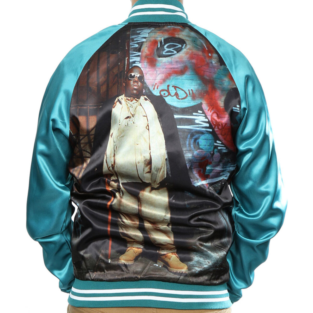 bunda pánská Notorious B.I.G.- Turqoise BP Satin - Blue - ROCK OFF S