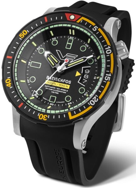Vostok Europe Batiscafos Automatic NH35-511E767 - černý gumový řemínek