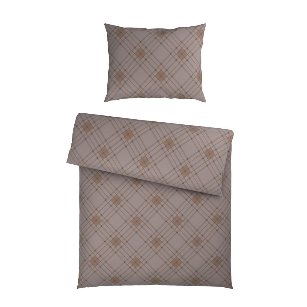 Ambia Home POVLEČENÍ satén šedohnědá 140/200 cm