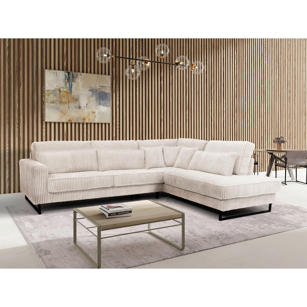 Livetastic ROHOVÁ SEDAČKA, textil, kompozitní dřevo, krémová