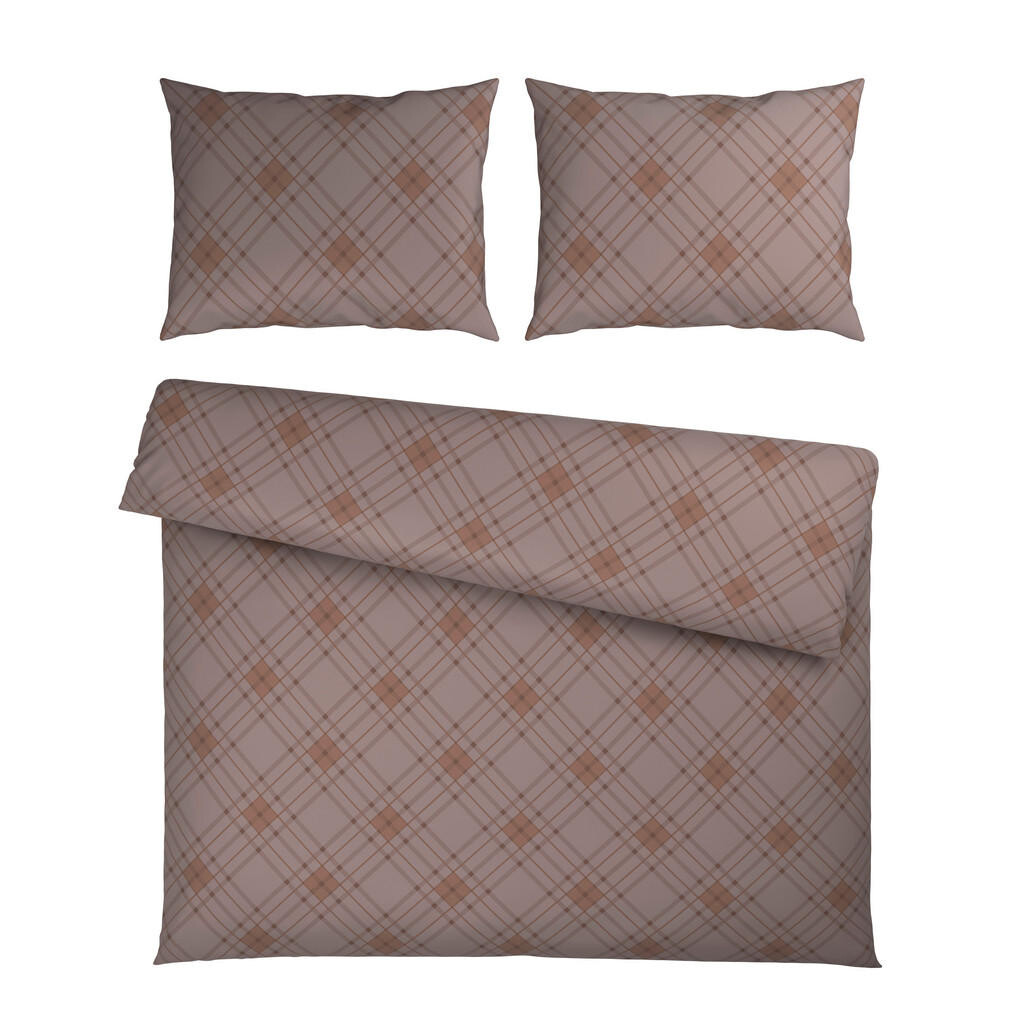 Ambia Home POVLEČENÍ satén šedohnědá 200/200 cm