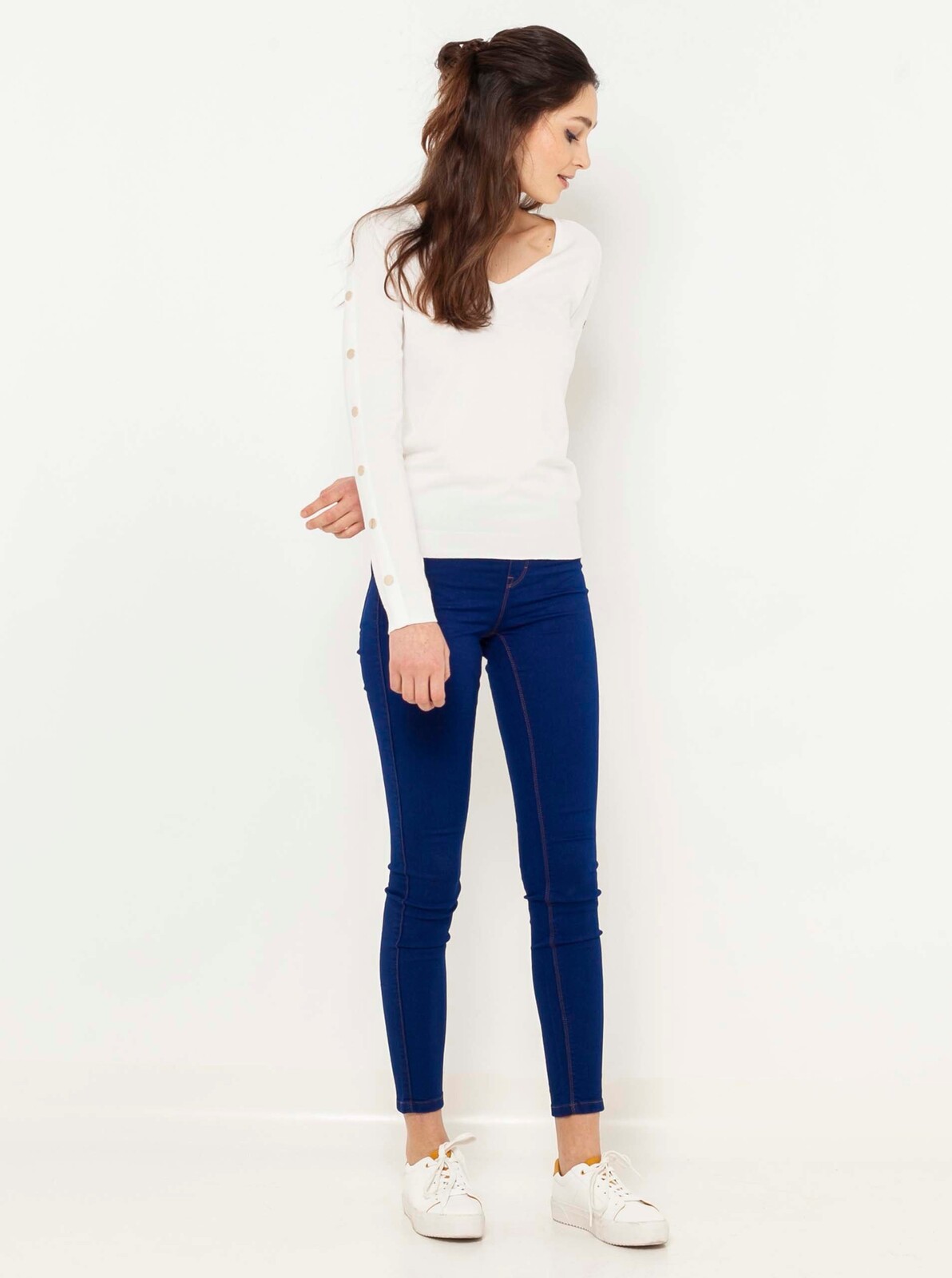 Tmavě modré slim fit džíny CAMAIEU - Dámské