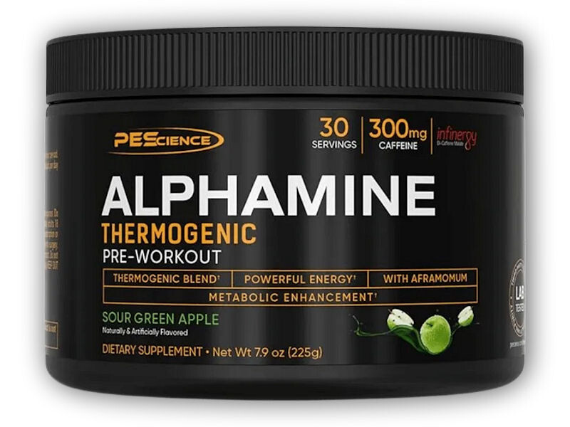PEScience Alphamine Thermogenic Pre Workout 225g Varianta: melon berry twist