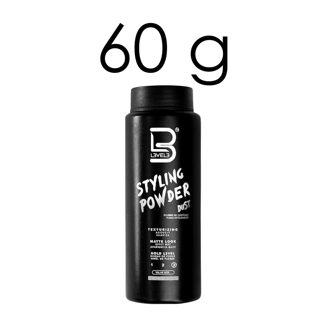 L3VEL3 Styling Powder Dust Texturizing - Matte Look - Strong Fixation - stylingový pudr do vlasů SALON SIZE: 60g