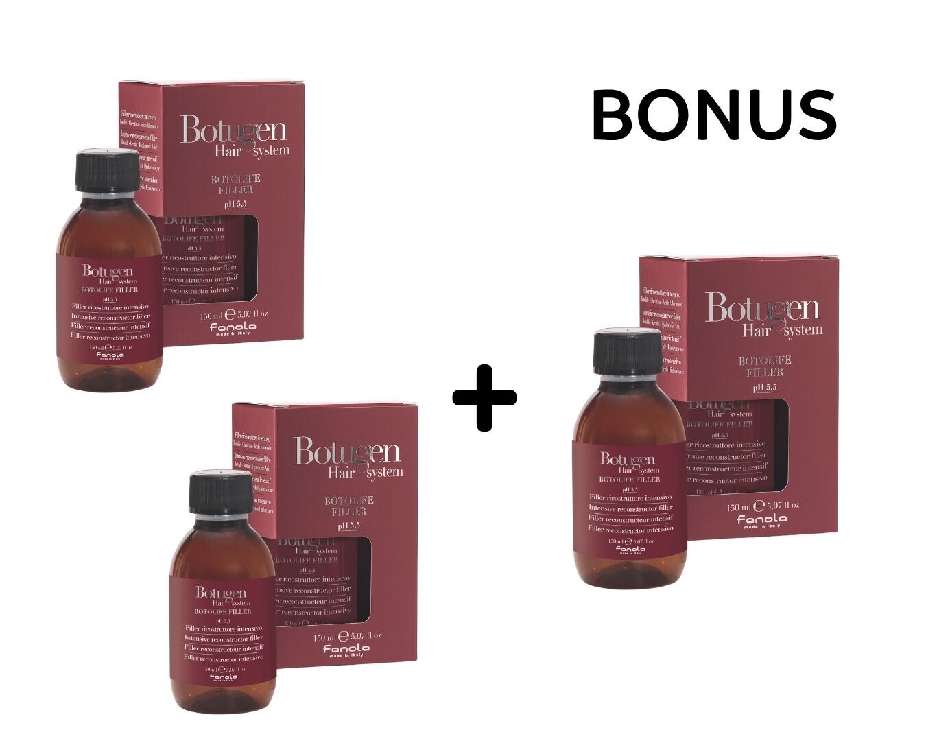 AKCE: 2+1 BOTUGEN Hair system BOTOLIFE FILLER INTENSIVE - intenz. vyplnění a rekonstrukce - krok č.2, 150 ml