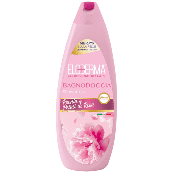 Sprchový gel Eloderma Peoni e petaly di rosa Pivoňka a lístky růží 600 ml