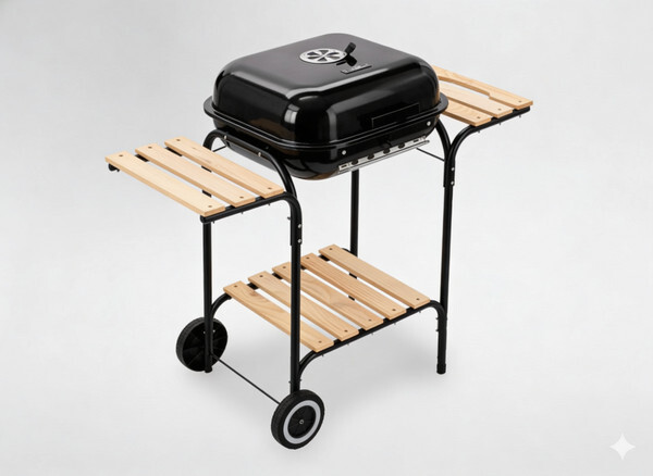 Zahradní gril CRAVE černý / hnědý BBQ0155