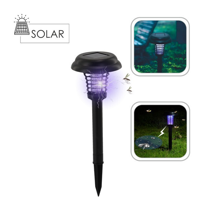 Zahradní solární lampa s UV lapačem hmyzu proti komárům KYLORA SOL6117