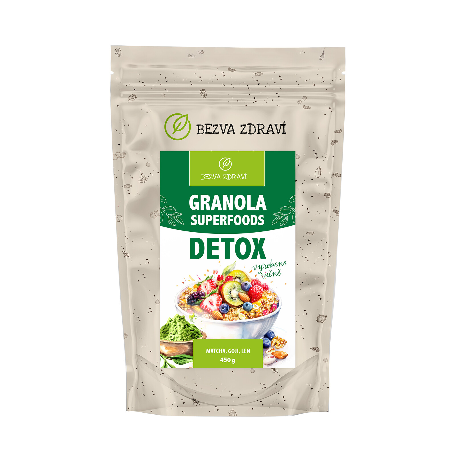 BEZVA MÜSLI Granola Detox 450 g