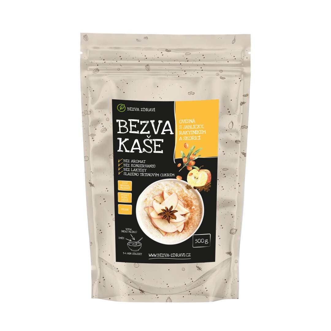 BEZVA MÜSLI Ovesná kaše s jablíčky a rakytníkem 500 g