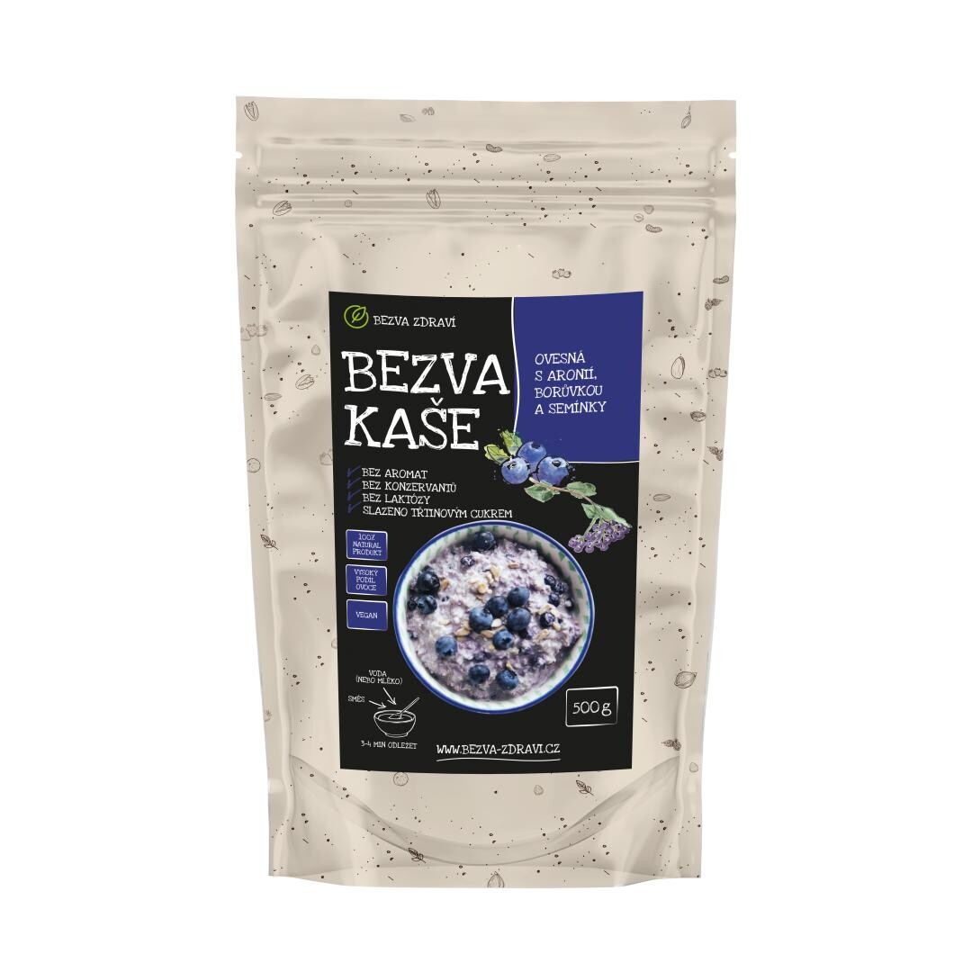BEZVA MÜSLI Ovesná kaše s aronií a borůvkou 500 g