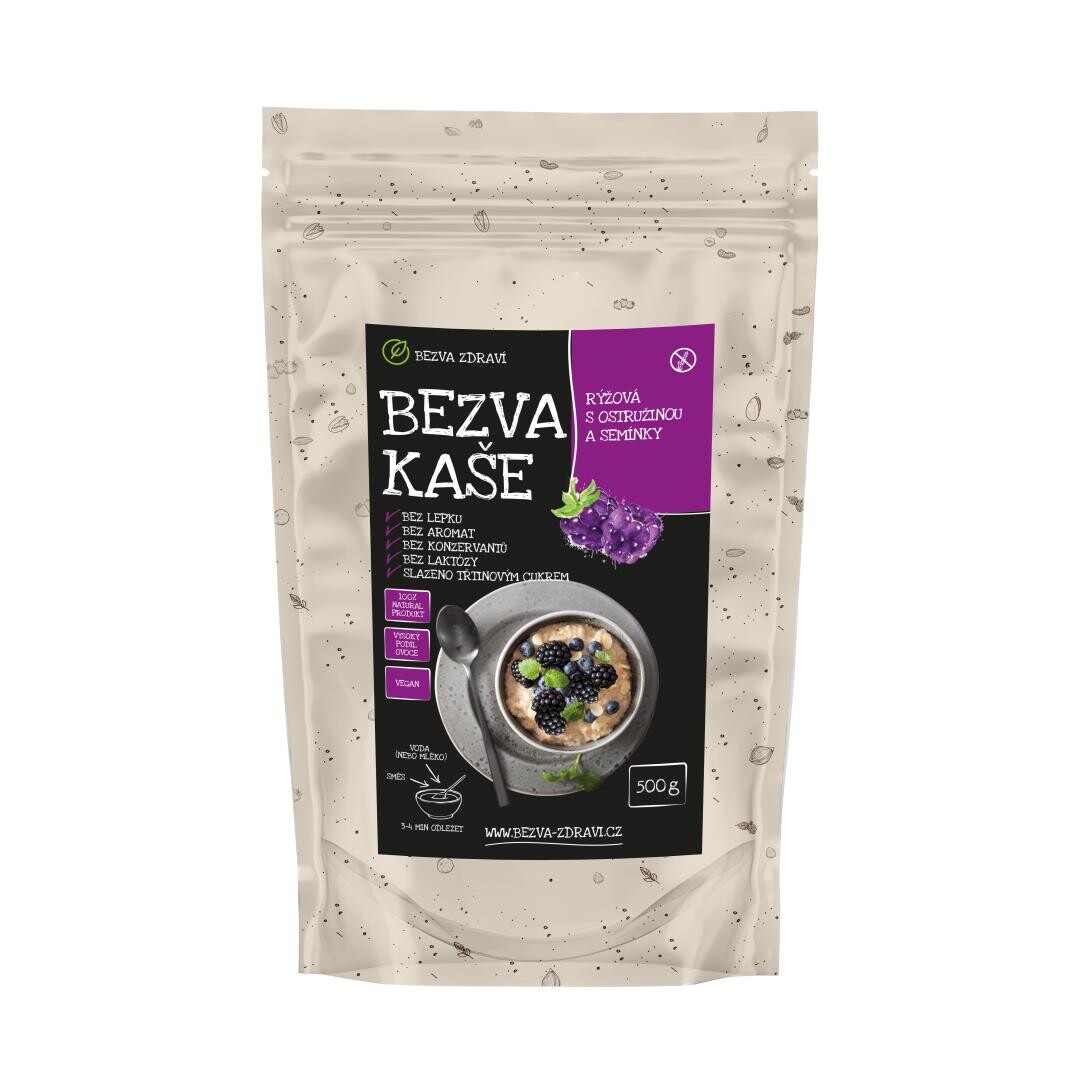 BEZVA MÜSLI Rýžová kaše s ostružinou a semínky 500 g