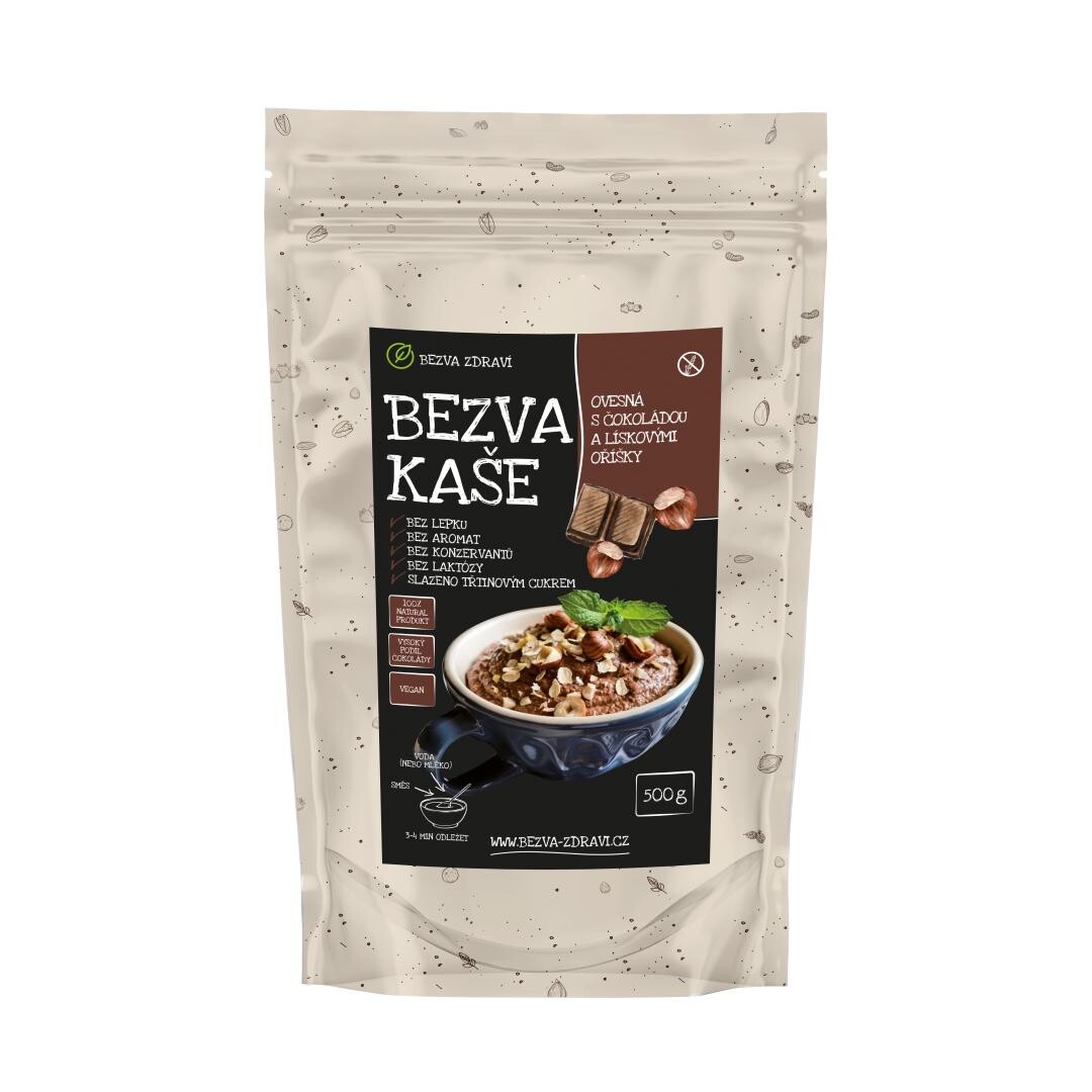 BEZVA MÜSLI Ovesná kaše s čokoládou a oříšky 500 g