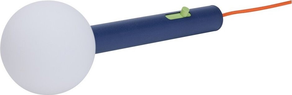 Modrá kovová LED stmívatelná stolní lampa se skleněným stínidlem (výška 30 cm) Talk – Hübsch