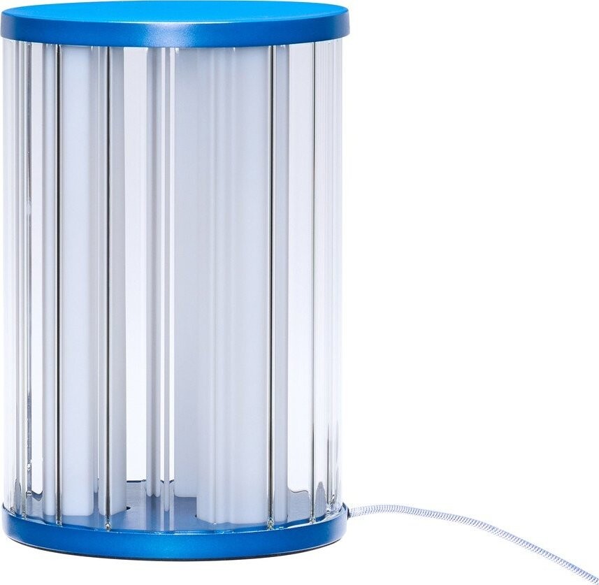 Modrá skleněná LED stmívatelná stolní lampa (výška 30 cm) Aru – Hübsch