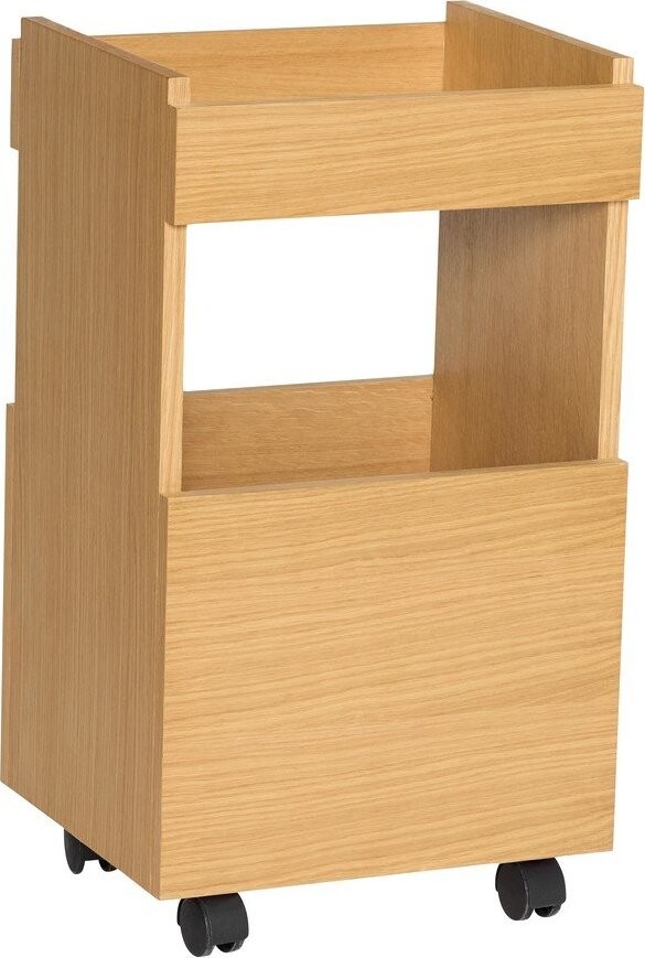 Servírovací stolek na kolečkách v dekoru dubu 35x40 cm Forma – Hübsch