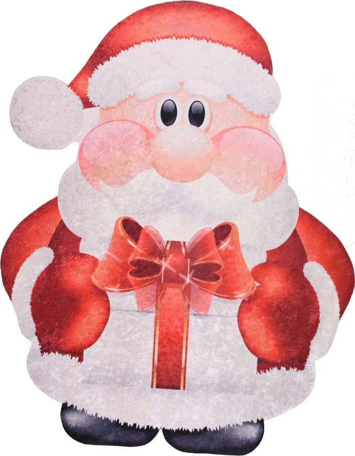 Červeno-bílý koberec Vitaus Santa, 80 x 150 cm