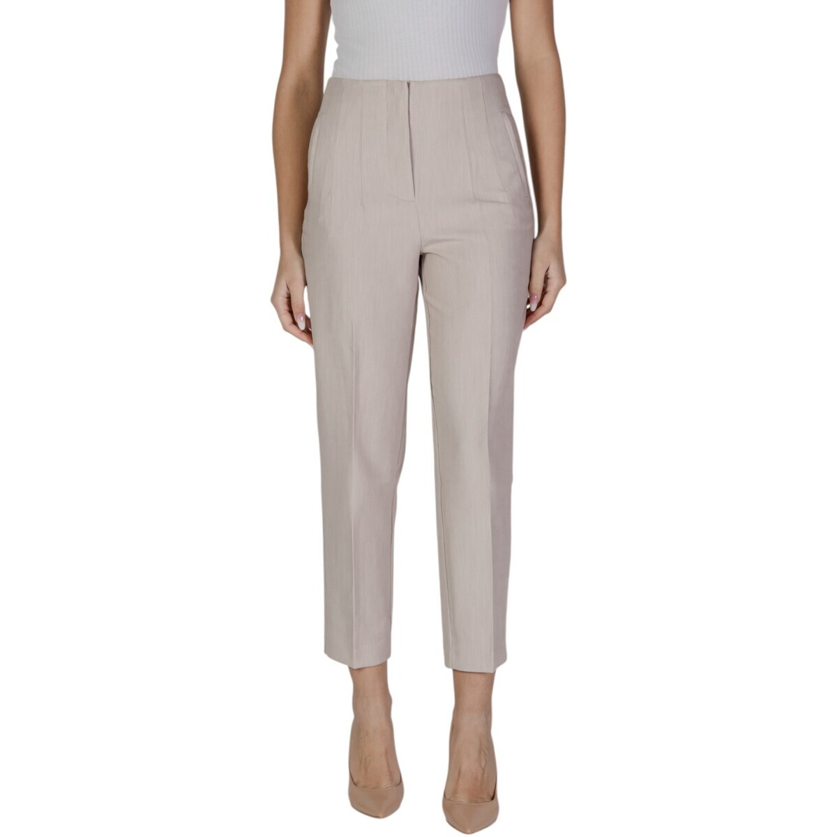 Only  ONLRAVEN LIFE HW PANT TLR 15298565  Béžová