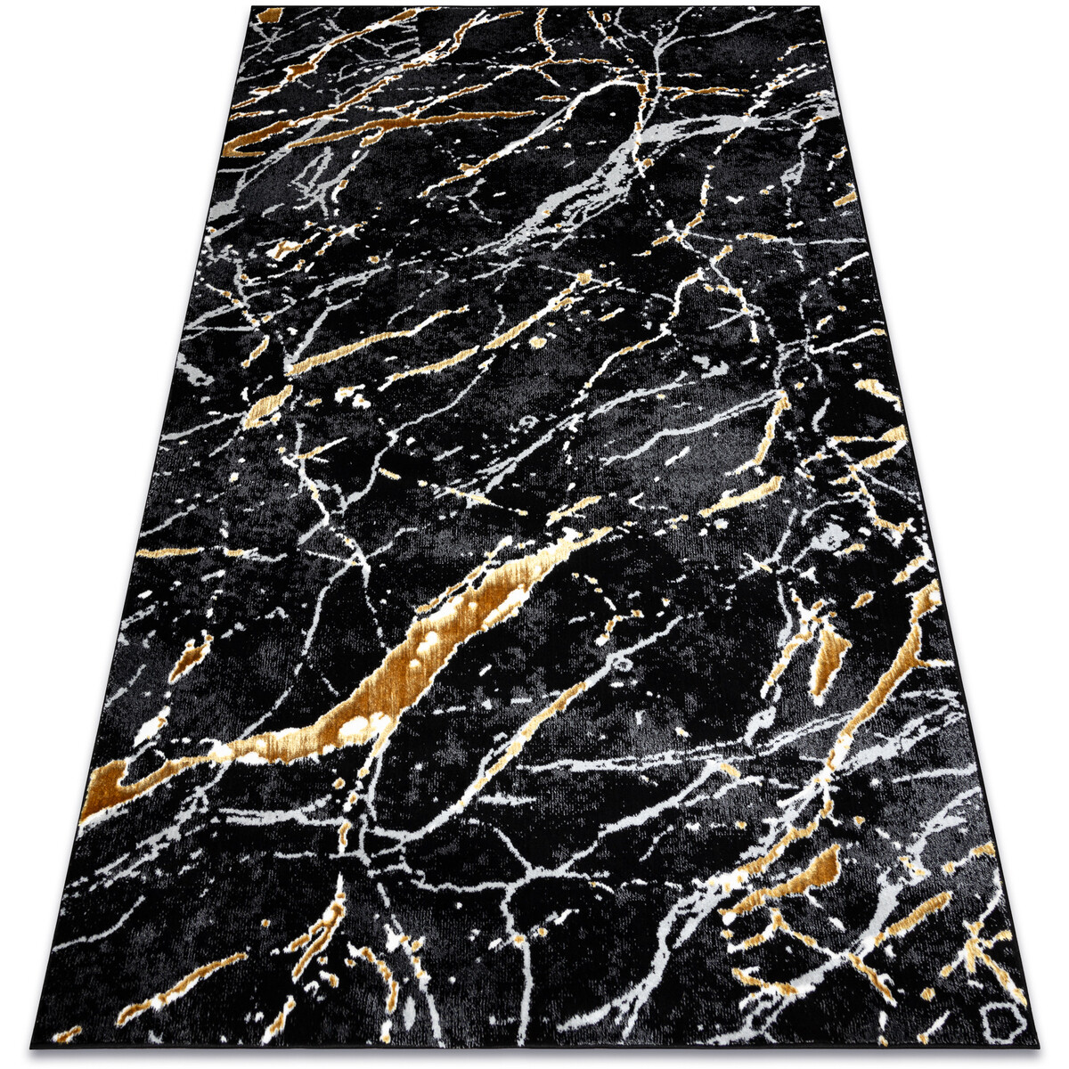 Rugsx  Koberec ALLURE 1963 Mramor - Strukturální, stylo 80x150 cm  Černá