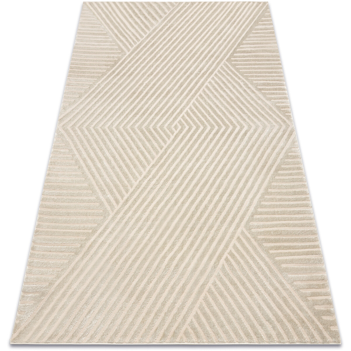 Rugsx  Koberec BALANCE 1503 taupe - Geometrický, struktu 180x270 cm  Béžová