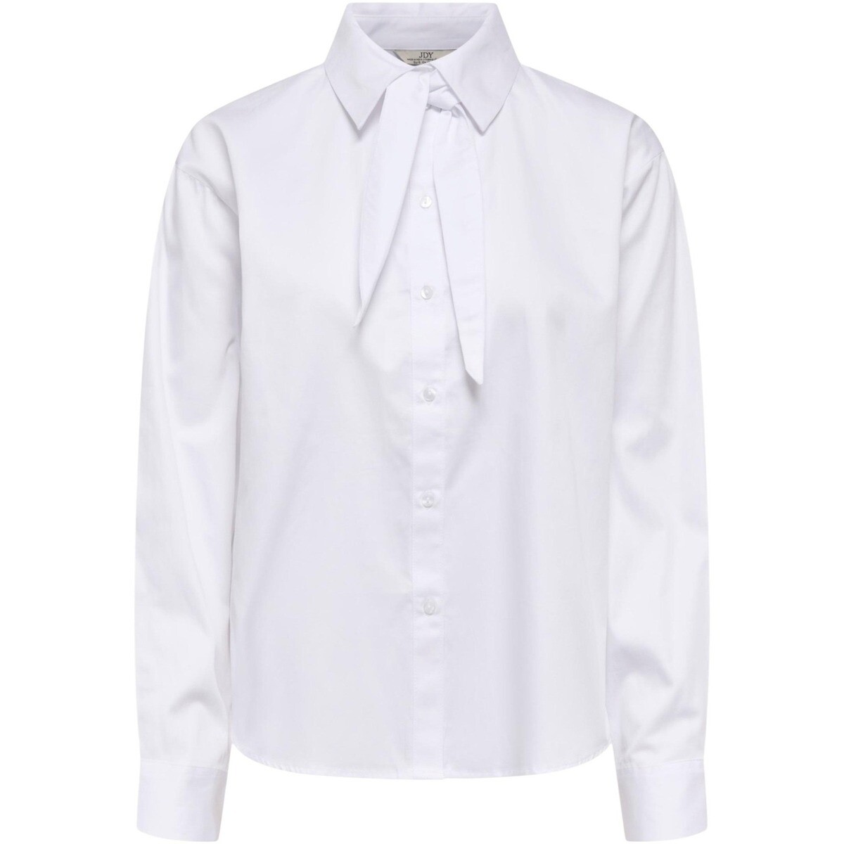 Jacqueline De Yong  JDYWILLOW LOOSE L/S BOW SHIRT WVN 15363065  Bílá