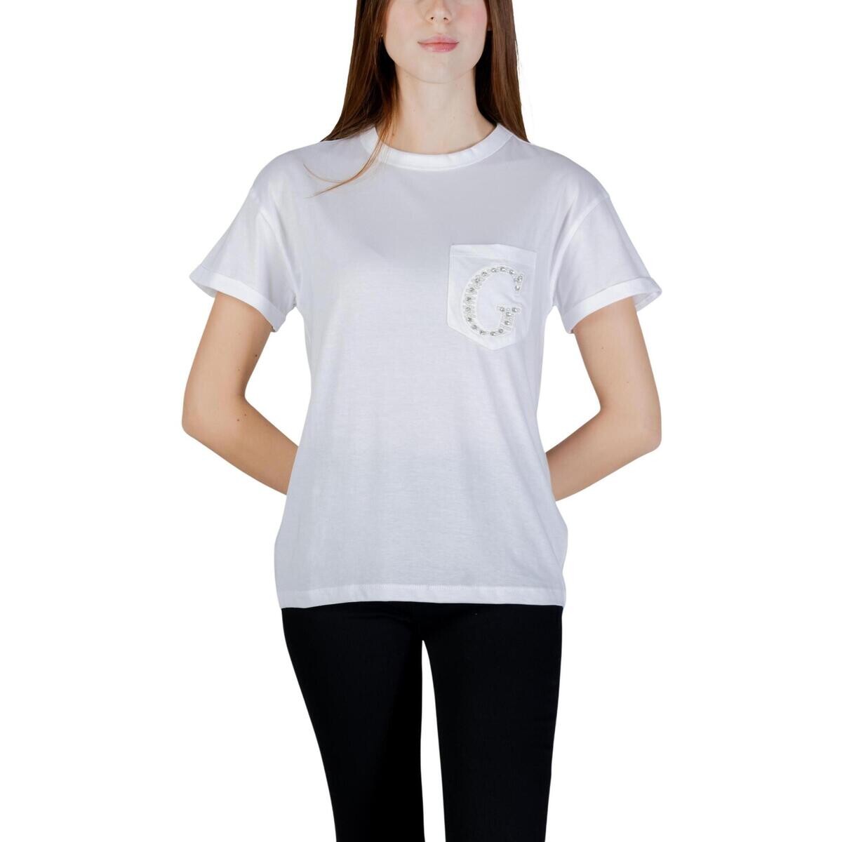 Guess  SS CN POCKET G LOGO TEE W6GI17 K3037  Bílá