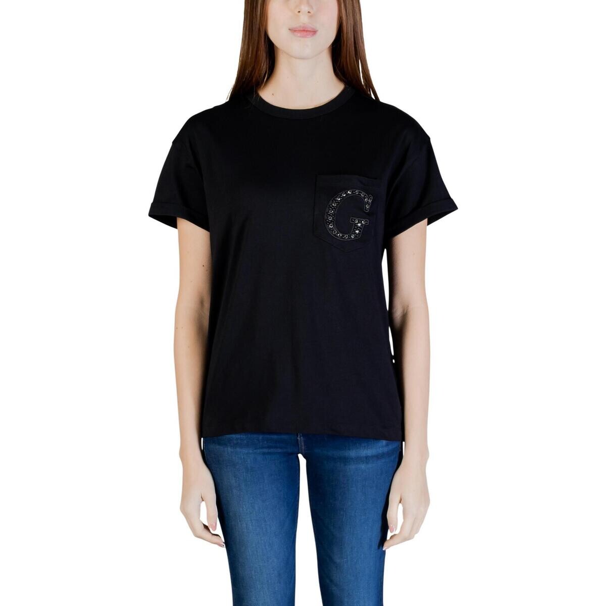 Guess  SS CN POCKET G LOGO TEE W6GI17 K3037  Černá