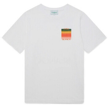 Casablanca  T-SHIRT GRADIENT LOGO WHITE  Bílá