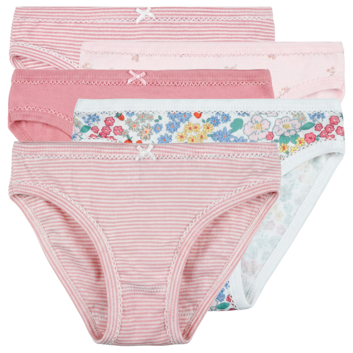 Petit Bateau  CULOTTES X 5  Růžová