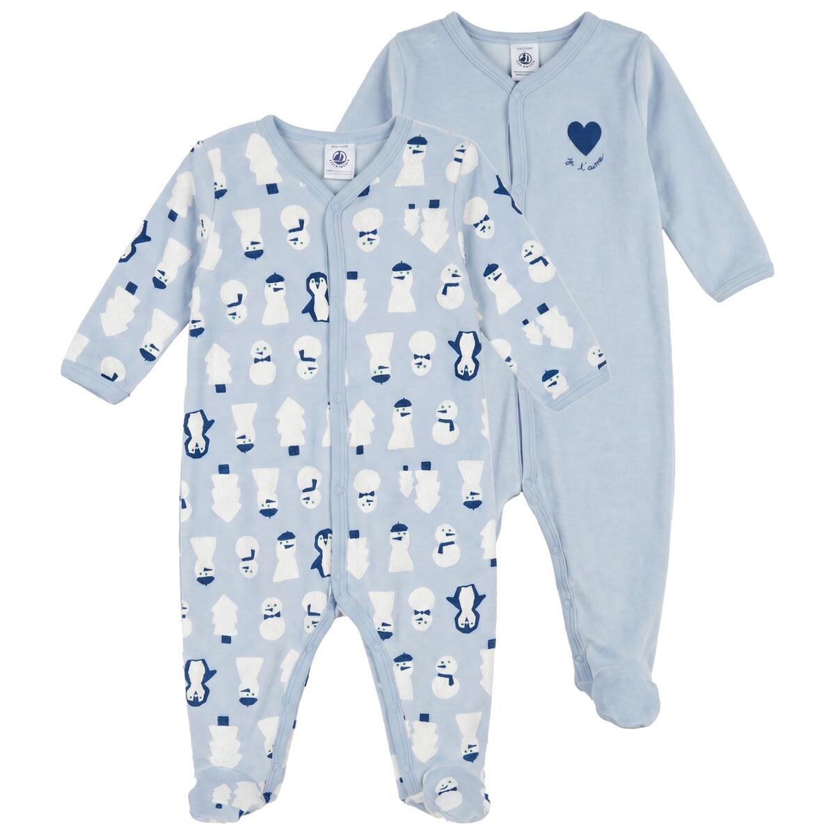 Petit Bateau  DORS BIEN X 2  Modrá