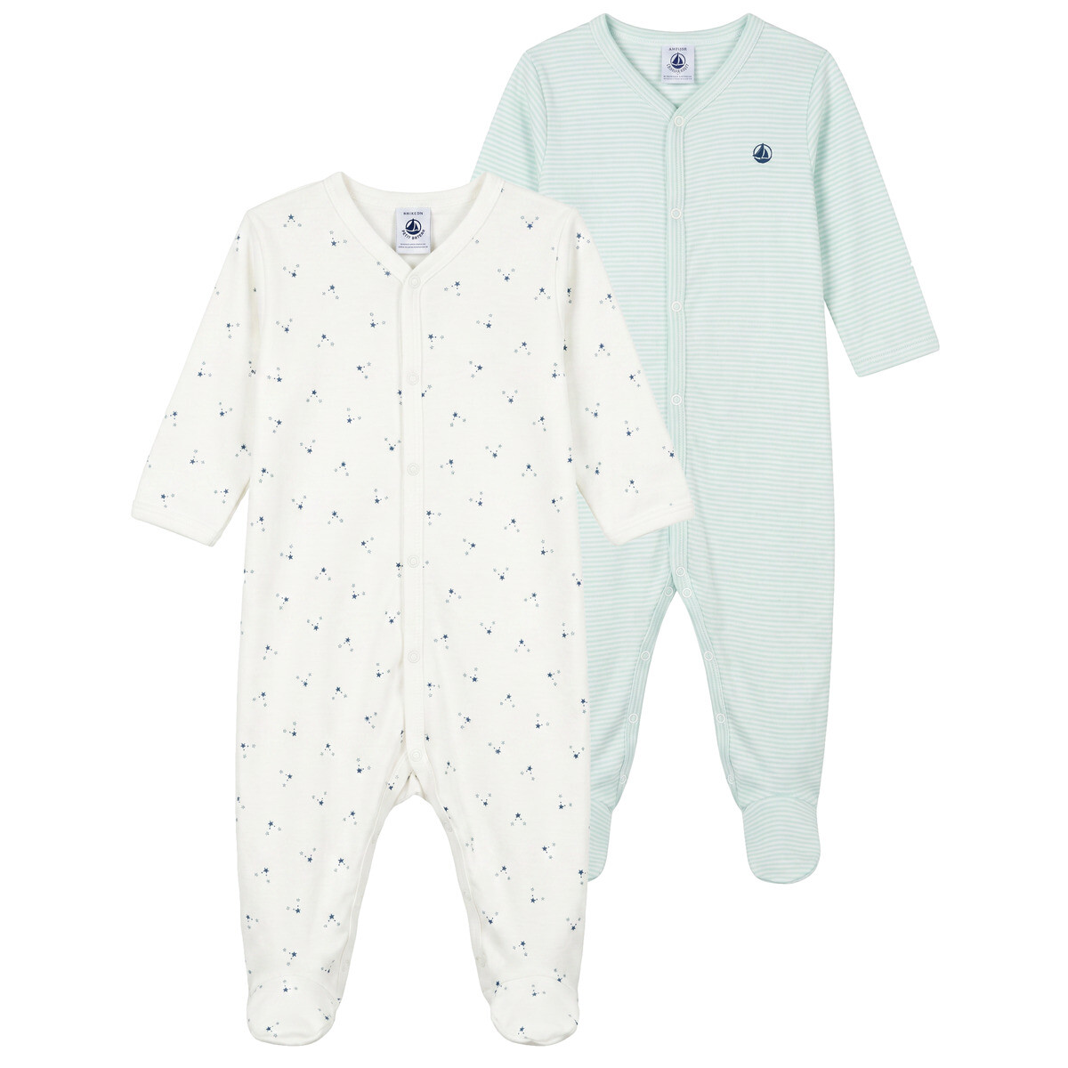 Petit Bateau  DORS BIEN X 2  ruznobarevne