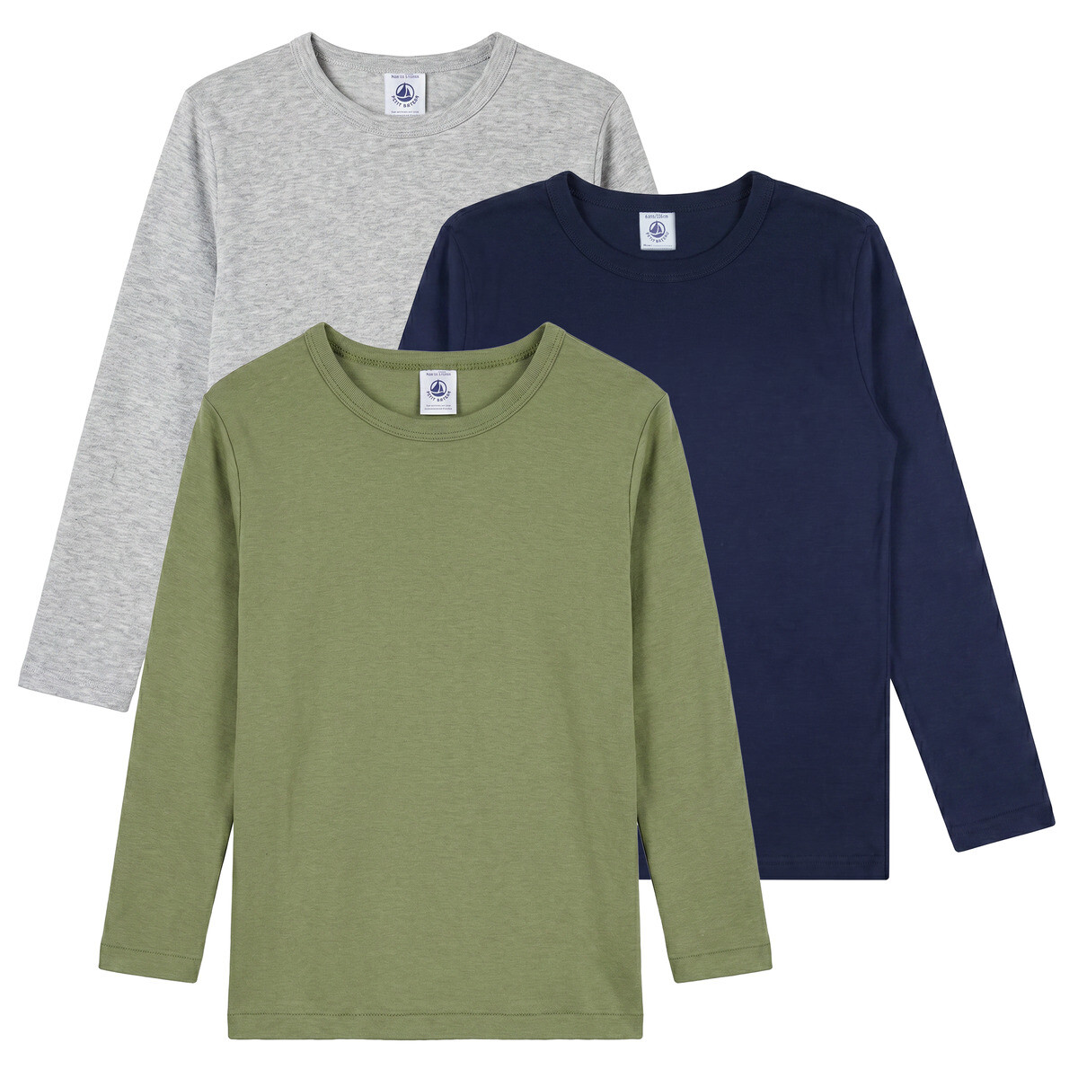 Petit Bateau  TSML X 3  ruznobarevne