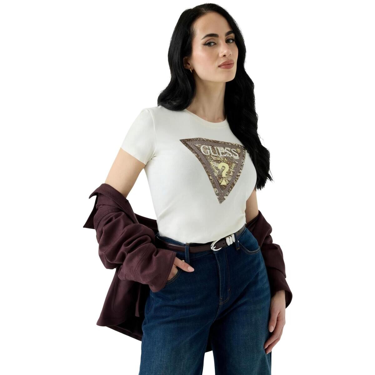Guess  SS CN SNAKE TRIANGLE W6YI31 K4350  Bílá