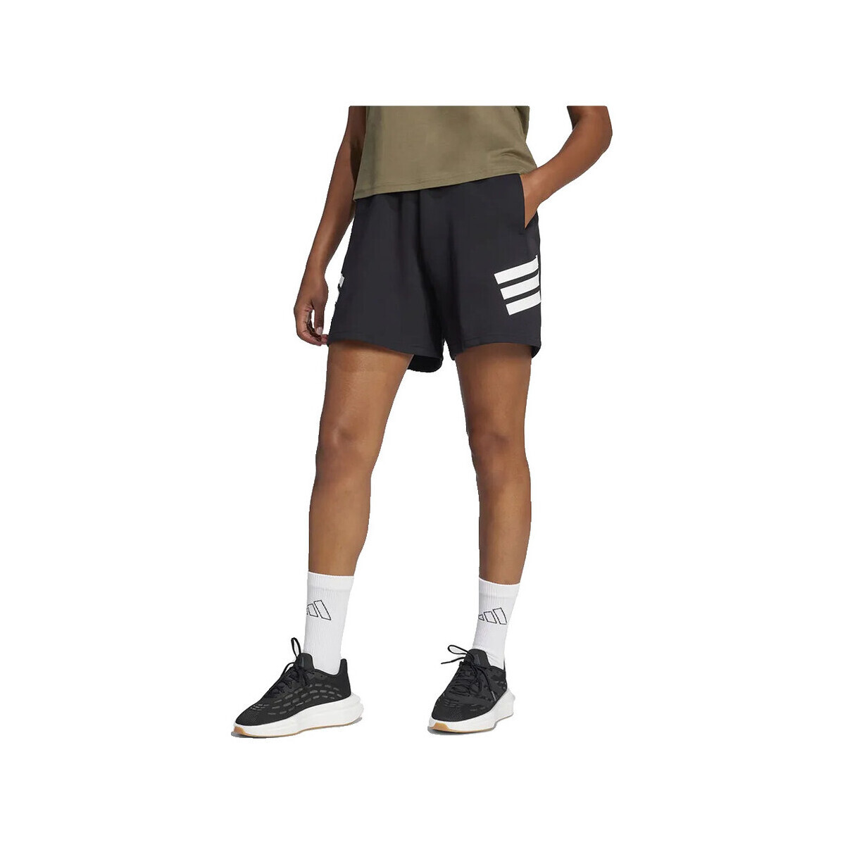 adidas  Short  Future Icons 3 Stripes taille élastique  Černá
