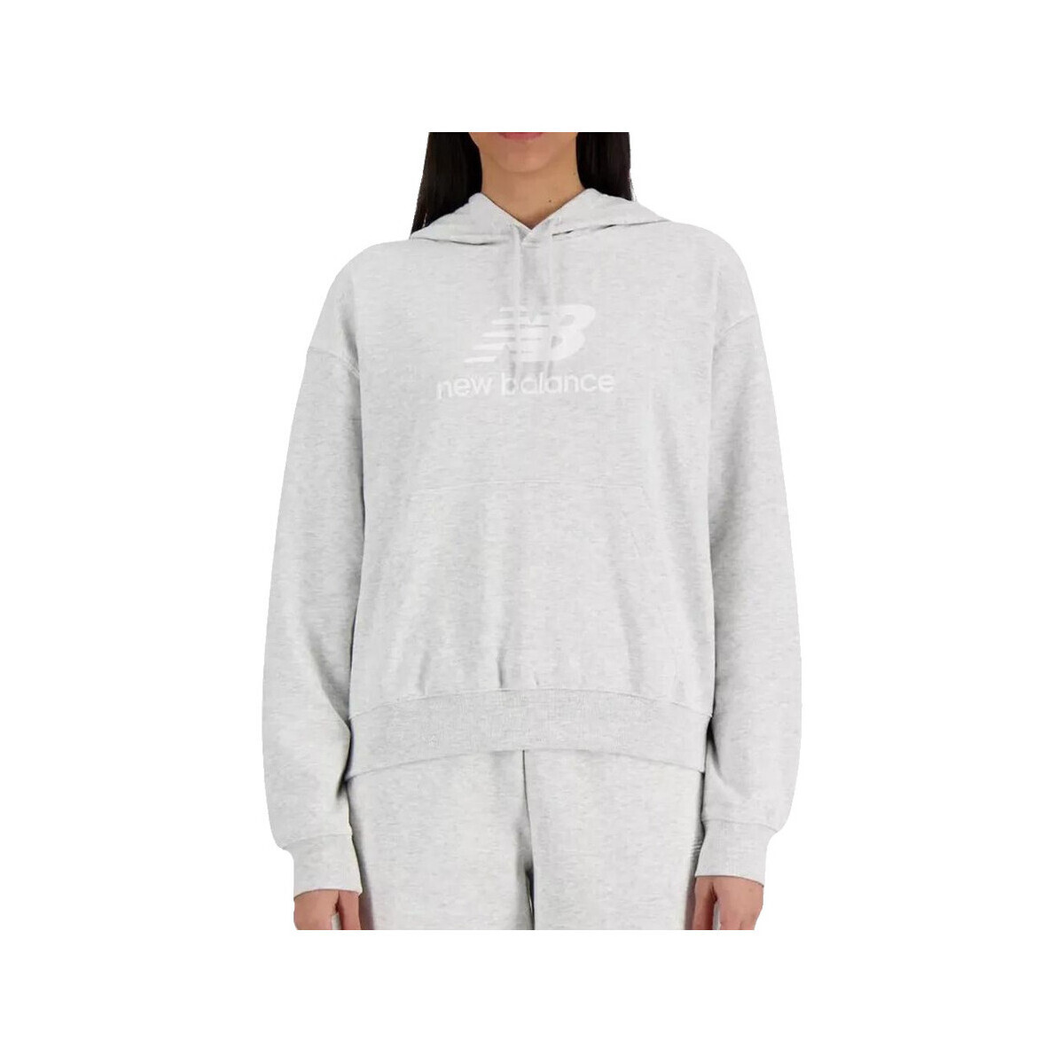 New Balance  Sweat à capuche  100% coton gris  Šedá
