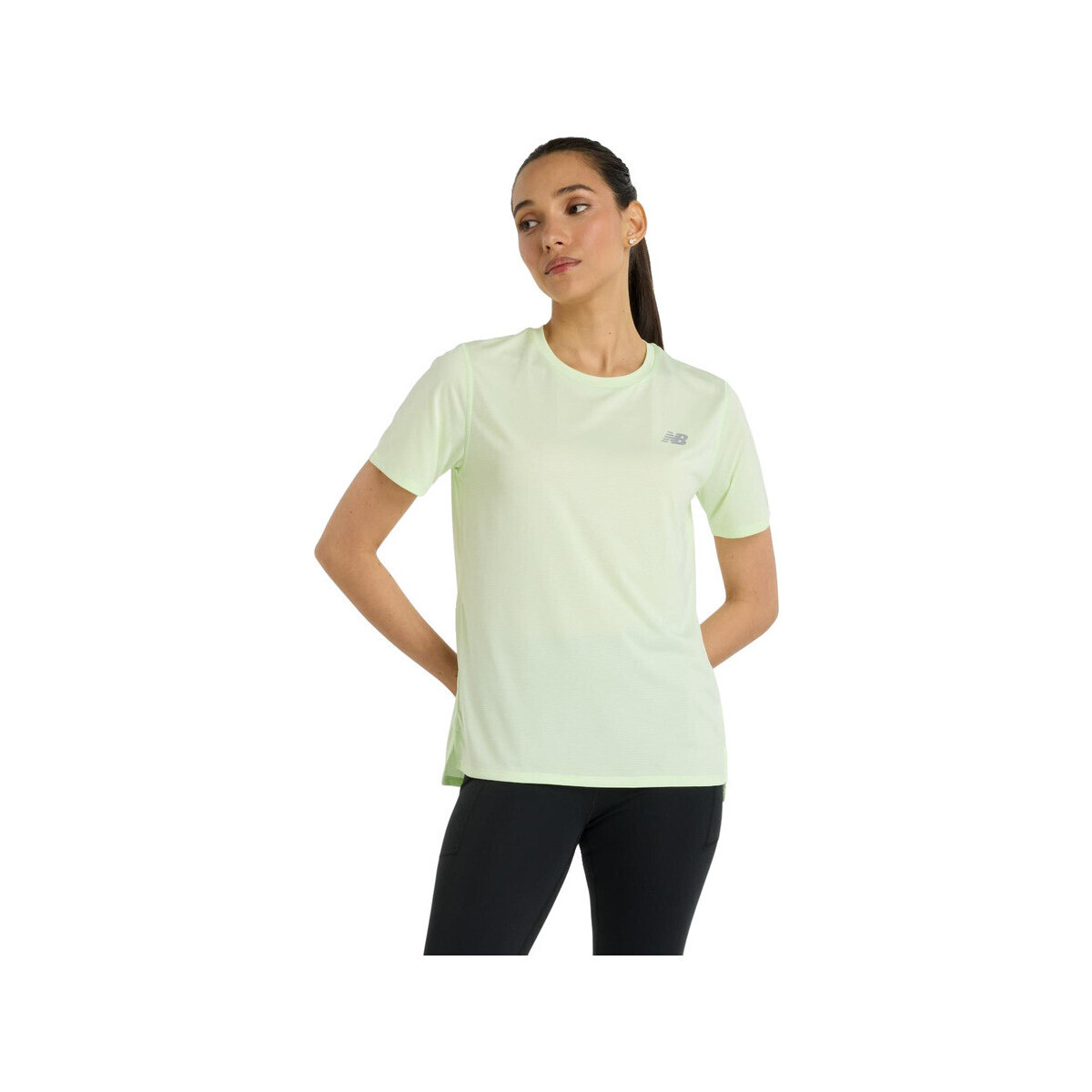 New Balance  T-shirt de sport   M polyester  Zelená