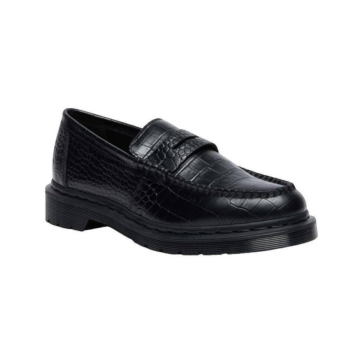 Dr. Martens  Mocassins  Penton cuir embossé crocodile  Černá