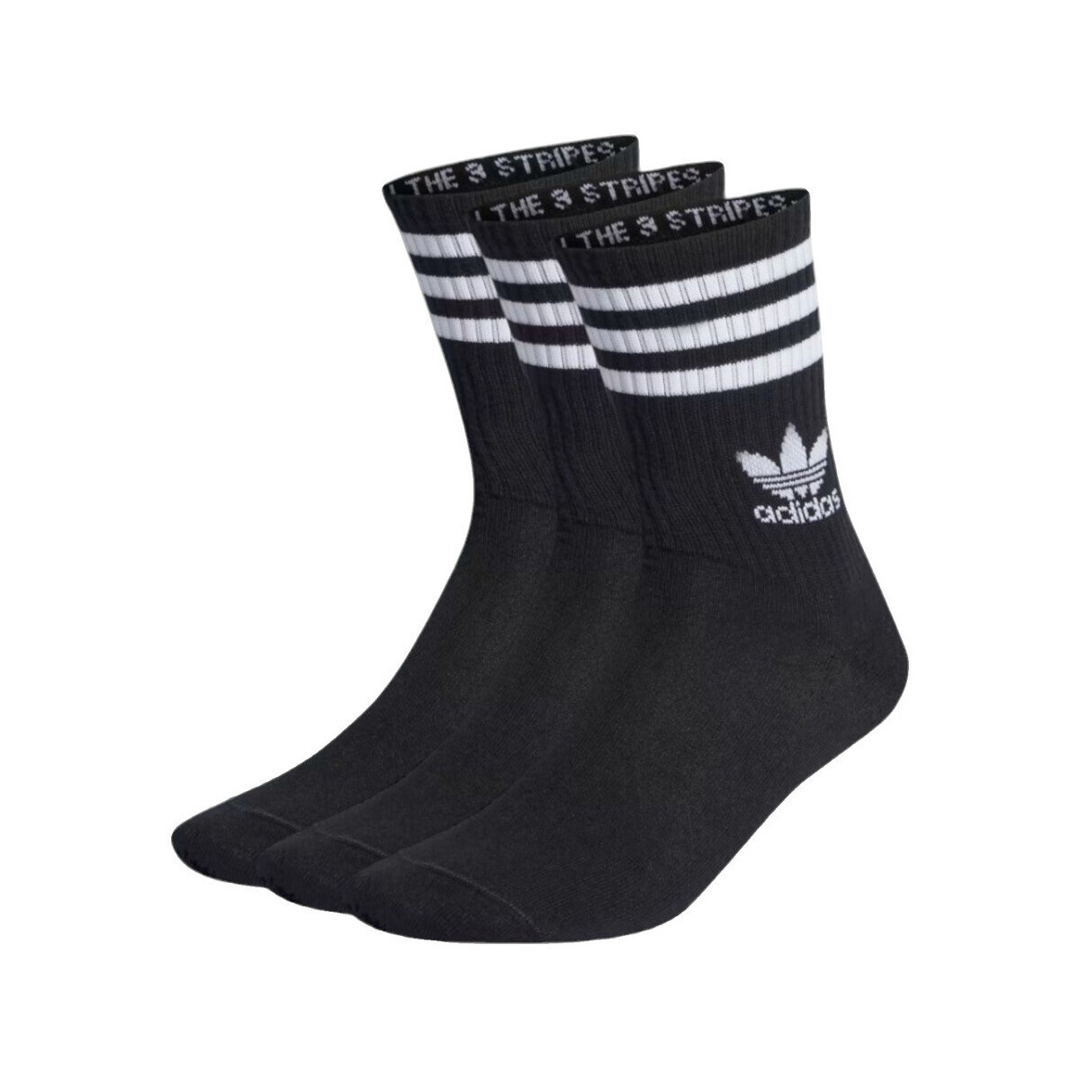 adidas  Chaussettes  Original Crew 3STR coton mélangé  Černá