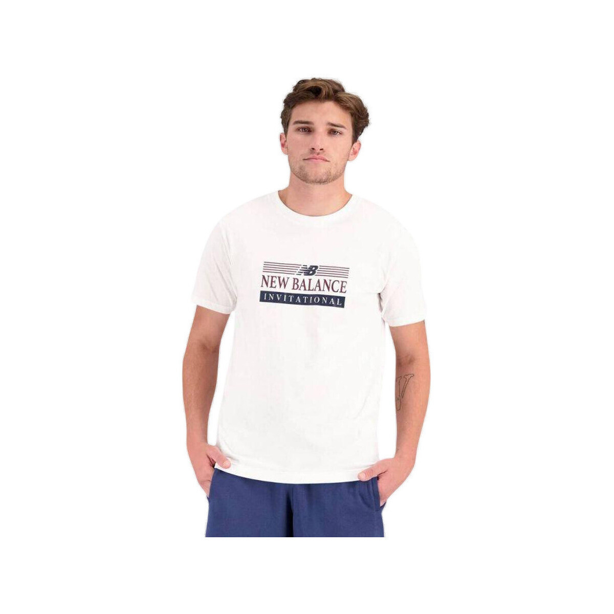 New Balance  T-shirt  MT31906WT 100% coton  Bílá