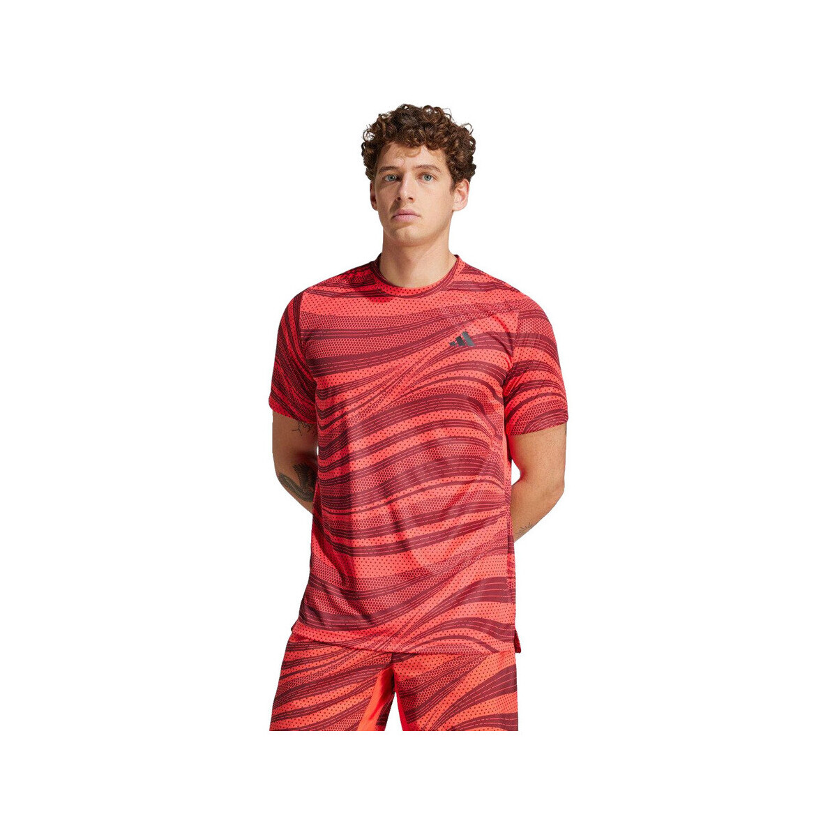 adidas  T-shirt  Club Graphic technologie CLIMACOOL  Červená