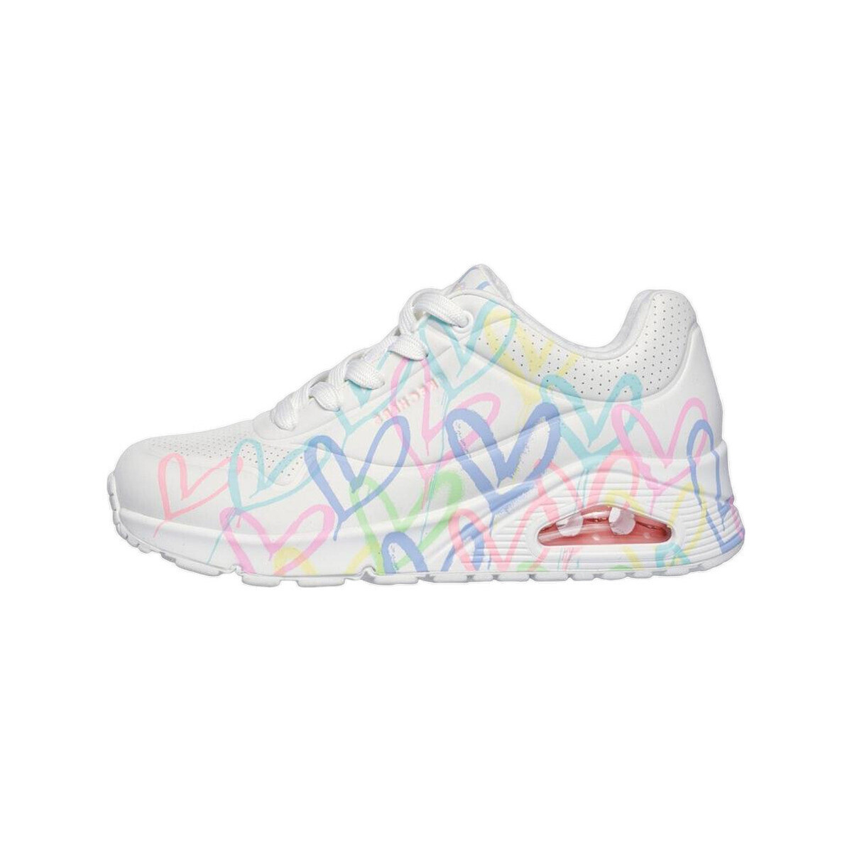 Skechers  Baskets  Uno-Spread The Love confort exceptionnel  Bílá