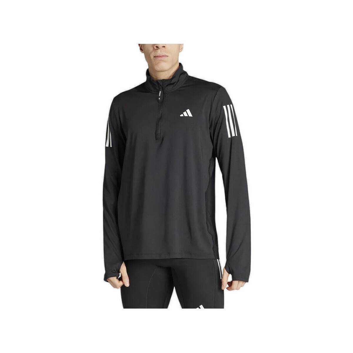 adidas  Veste de course  Own The Run Base Half Zip AEROREADY  Černá