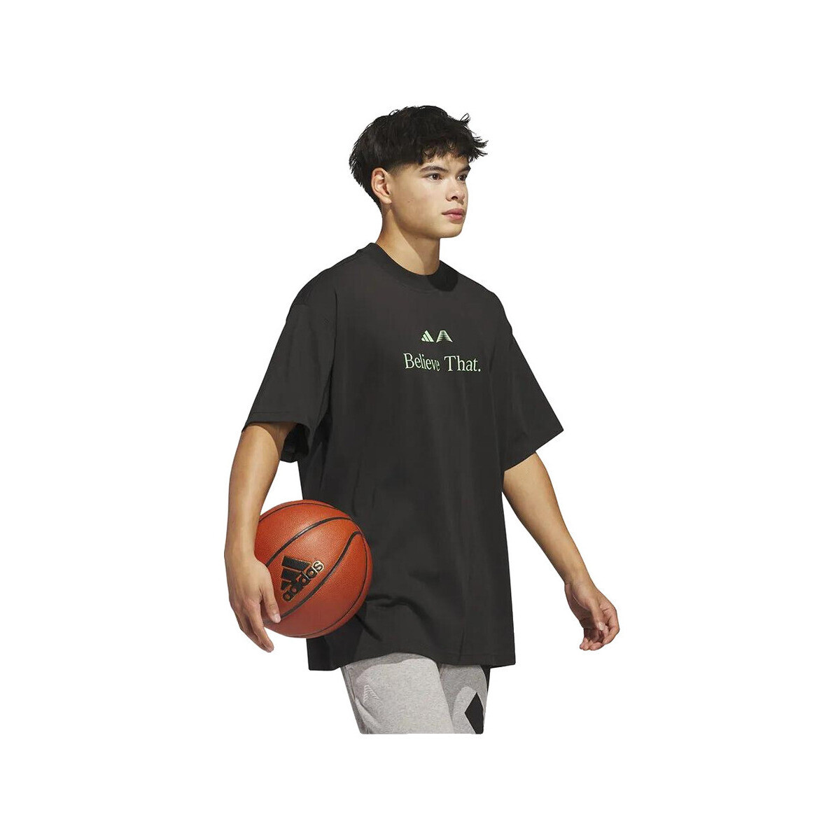 adidas  T-shirt  Anthony Edwards Believe That coupe ample  Černá