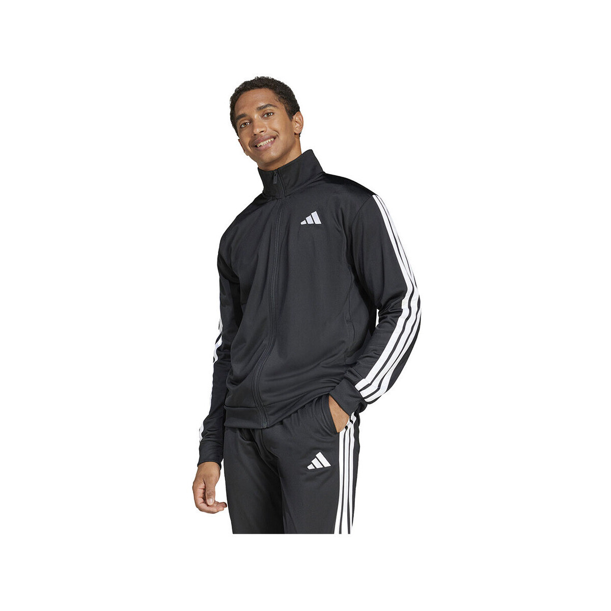 adidas  Veste de survêtement  100% polyester recyclé  Černá