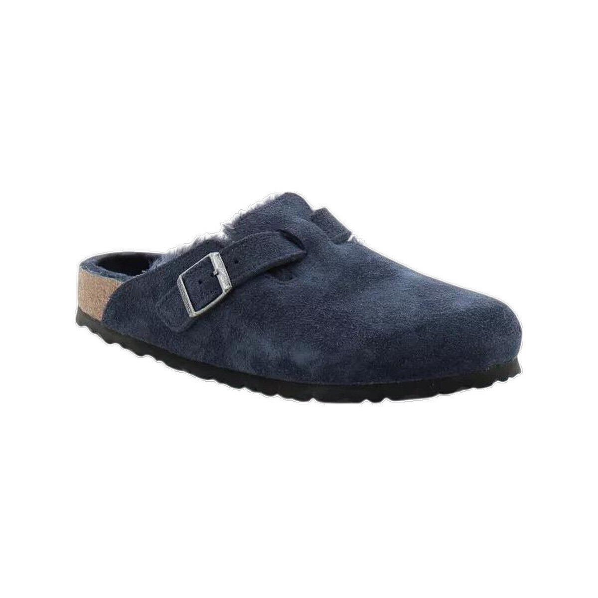 BIRKENSTOCK  Mules  Boston Shearling nubuck de haute qualité  Tmavě modrá