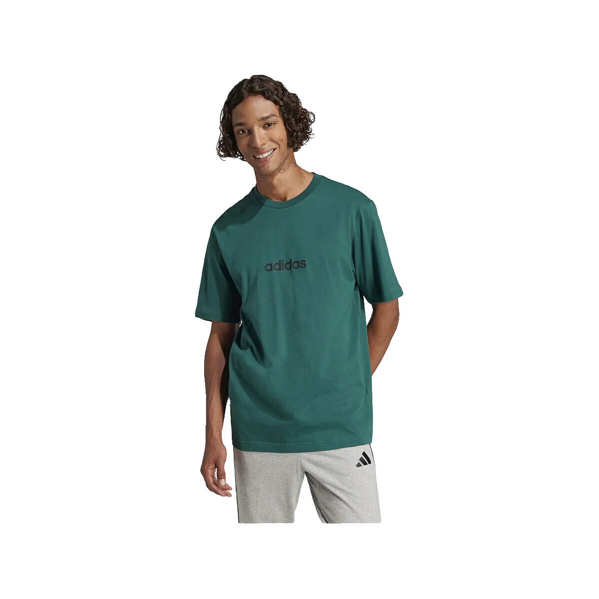 adidas  T-shirt  JE8997 coton  Zelená