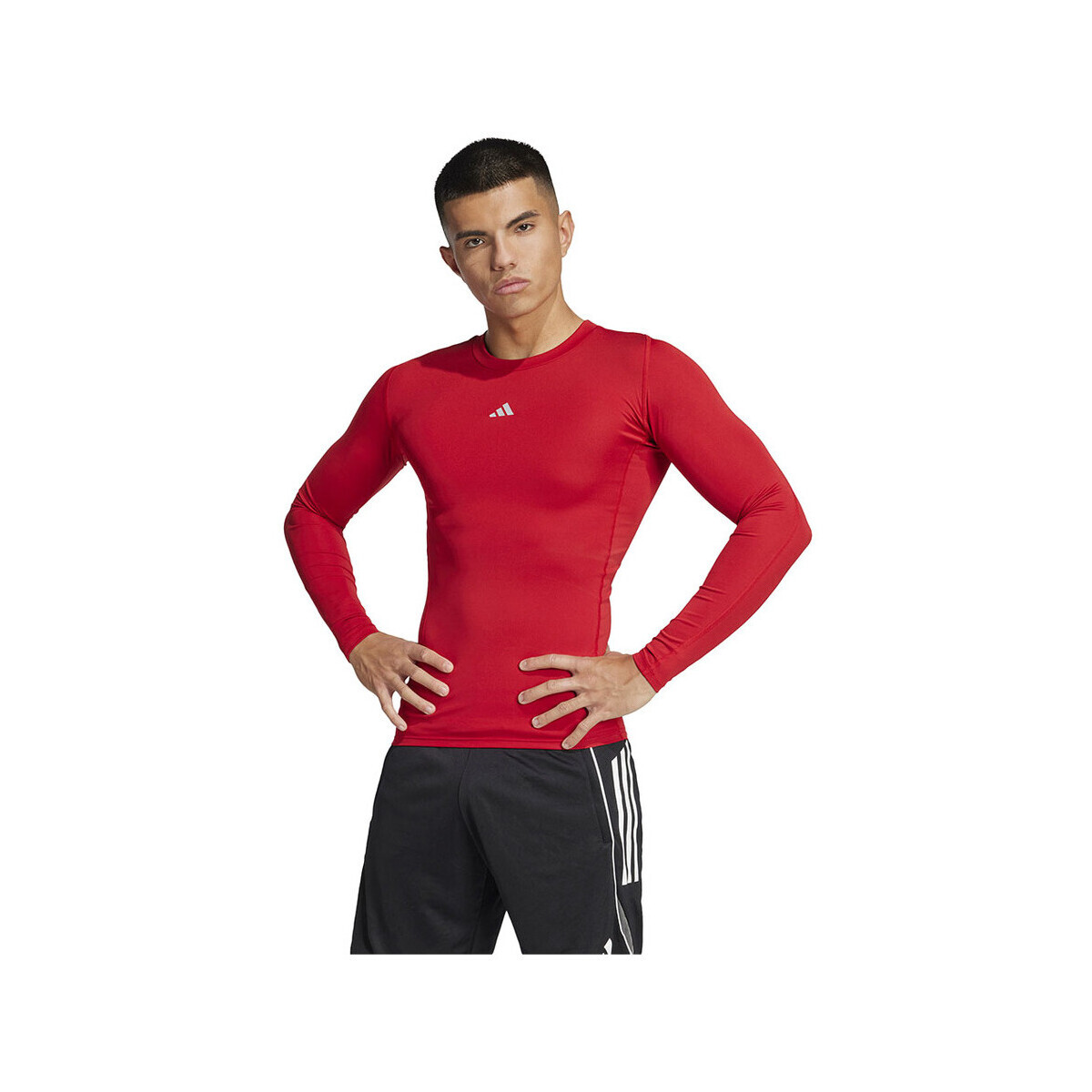 adidas  T-shirt  Techfit Long Sleeve Tee compression  Červená