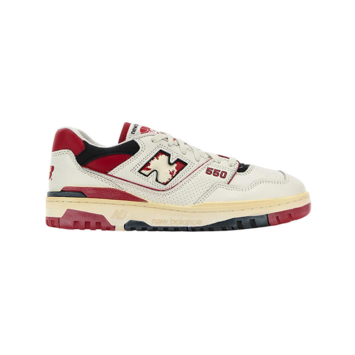 New Balance  Baskets  550 Premium cuir blanc avec détails rouges  Bílá