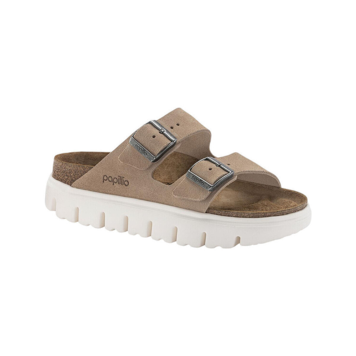 BIRKENSTOCK  Sandales  Arizona Papillio Chunky daim  Béžová