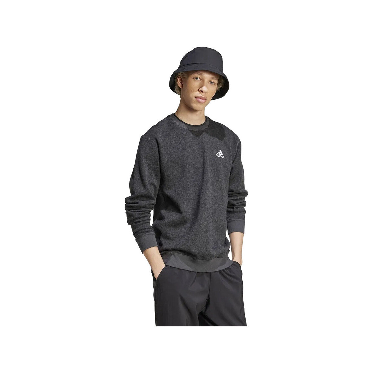 adidas  Sweatshirts  Essentials Melange coton doux  Tmavě modrá